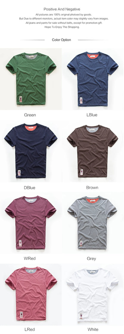 Men’s Classic Solid Cotton T-Shirt – Casual Basic O-Neck Tee – High-Quality Everyday Top &nbsp;