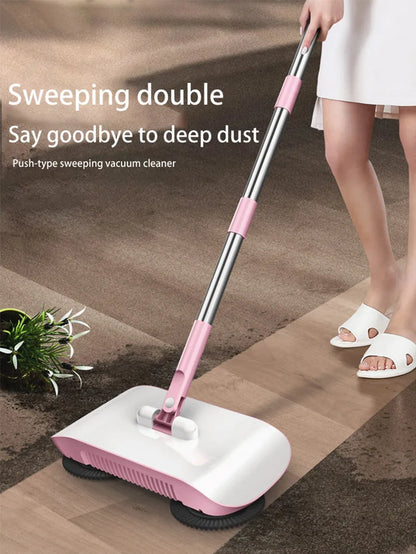 All-in-One Manual Sweeping Broom & Dustpan Set – Hand-Push Floor Sweeper & Vacuum Cleaner for Home Use