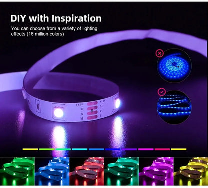 USB-Powered RGB LED Strip Light (1–30M) – 5V Flexible Color-Changing Light Tape for DIY Room &amp; Home Decor