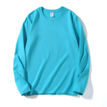 Men's 100% Cotton Long Sleeve T-Shirt – Solid Color, Round Neck Casual Top (MRMT 2025)