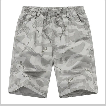 Men’s Relaxed Fit Sweat Shorts – Elastic Waist Cotton Cargo Gym Shorts with Drawstring, Casual and Comfortable