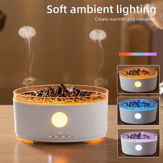 DC 24V Jellyfish-Inspired Electric Aroma Diffuser & Humidifier with RGB Lights and Remote Control for Home Use