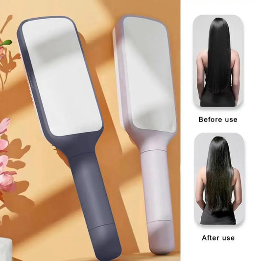 25cm Self-Cleaning Detangling Massage Comb – Anti-Static Retractable Hair Brush for Scalp Care & Hair Styling