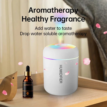 Mini USB Electric Air Humidifier 180ML with Aroma Diffuser, Essential Oil Purifier, and Aromatherapy Mist for Home and Bedroom