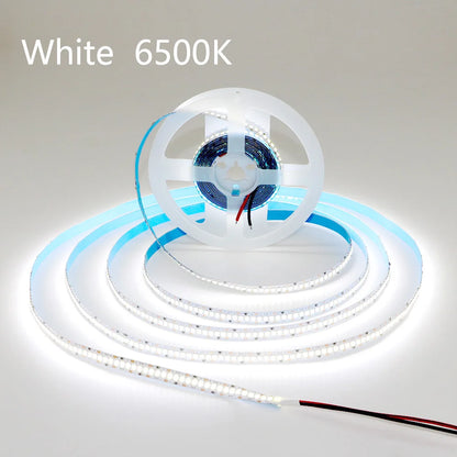 5M Flexible 2835 LED Strip Light, 240 LEDs/m, DC12V/24V – High Brightness, Cuttable Tape Light in Red, Green, Blue