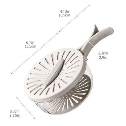 2-in-1 Folding Rice Washer & Strainer Bowl with Lid – Multi-Function Plastic Basin for Rinsing Fruits, Vegetables & Grains