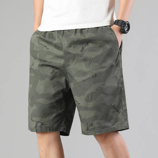 Men’s Relaxed Fit Sweat Shorts – Elastic Waist Cotton Cargo Gym Shorts with Drawstring, Casual and Comfortable