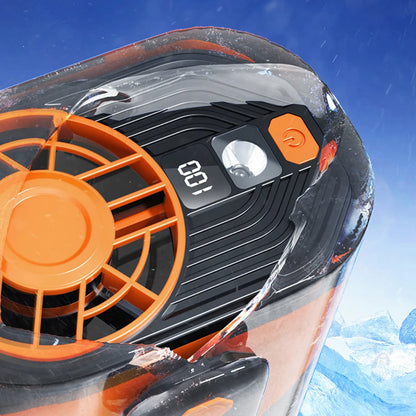 Portable Waist Clip Fan with Adjustable Speeds & LED Light – Hands-Free Cooling for Outdoor Activities