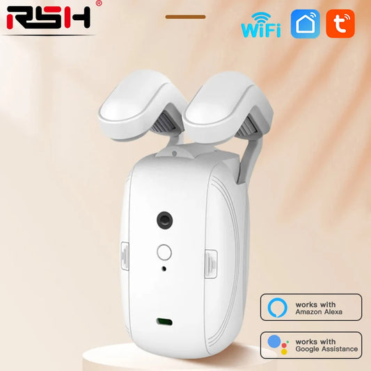 Smart WiFi/Bluetooth Curtain Opener – Automatic Electric Curtain Robot for Roman Rod & Track with Remote App Control
