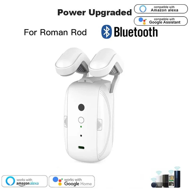 Smart WiFi/Bluetooth Curtain Opener – Automatic Electric Curtain Robot for Roman Rod & Track with Remote App Control