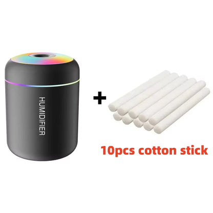 Mini USB Electric Air Humidifier 180ML with Aroma Diffuser, Essential Oil Purifier, and Aromatherapy Mist for Home and Bedroom