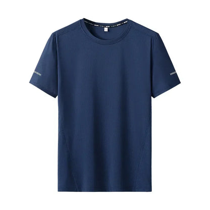 Plus Size Men’s Quick-Dry Oversized T-Shirt, Round Neck, Short Sleeve, Available in 5XL and 6XL