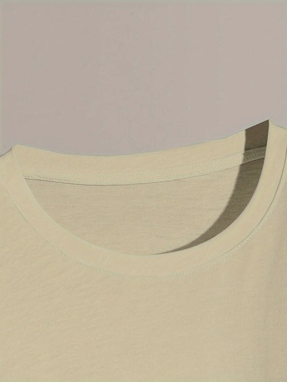 Men’s Summer Casual Crew Neck T-shirt with Unique Geometric Graphic Print — Short Sleeve Outdoor Top