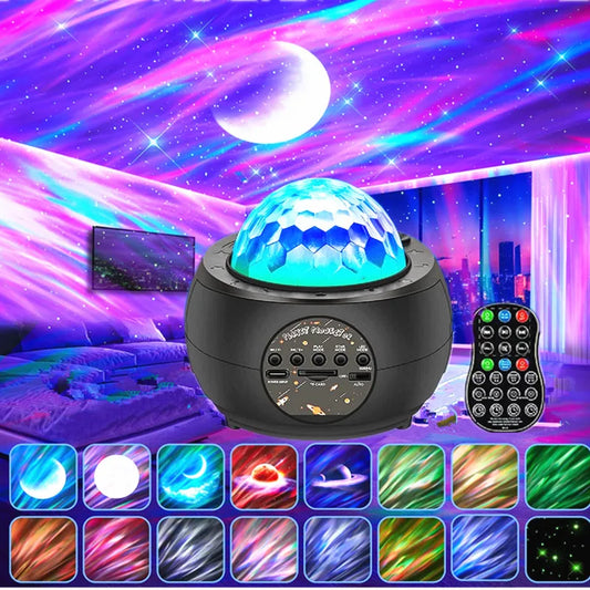 Star, Galaxy, Planet, projector, night light, 15-color Nebula, starry sky light, remote control music, atmosphere light