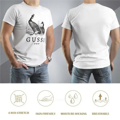Men’s Cotton T-Shirt with “G U S S I (Geese)” Funny Slogan – Cute Summer Tee for Men