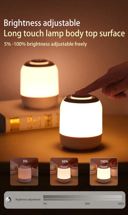 Portable USB LED Touch Sensor Night Lamp – Table and Bedside Lamp for Bedroom, Kids, and Gifts &nbsp;