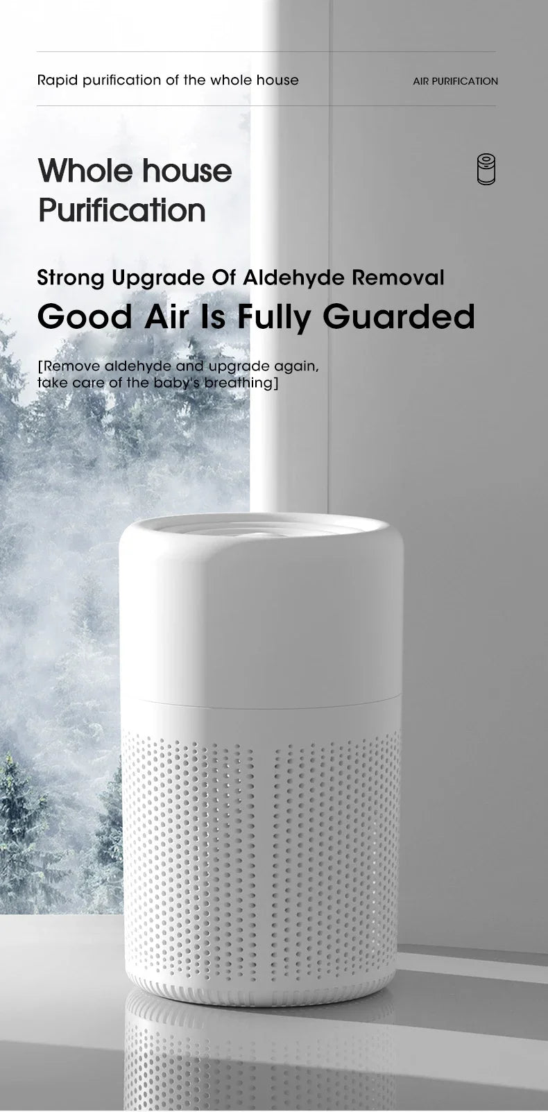 Compact Desktop Air Purifier – Portable HEPA Filter Air Cleaner for Home, Removes Odors and Freshens Air &nbsp;