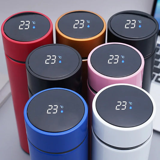 500ML Smart Insulated Thermos Water Bottle – Stainless Steel Vacuum Flask with Touch Temperature Display Digital Mug