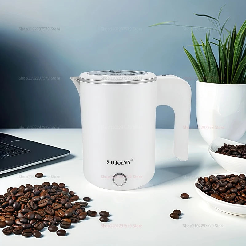 500ML Portable Electric Travel Kettle – Stainless Steel Water Boiler for Tea, Coffee, and More – Ideal for Home, Hotel &amp; Kitchen Use