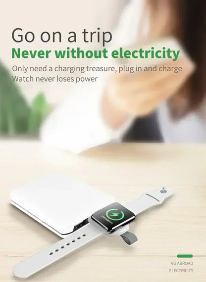 Portable Magnetic Wireless Charging Dock for Apple Watch Series Ultra/10/9/8/7/6/5/4/3/2/SE – Travel-Friendly Charger Stand