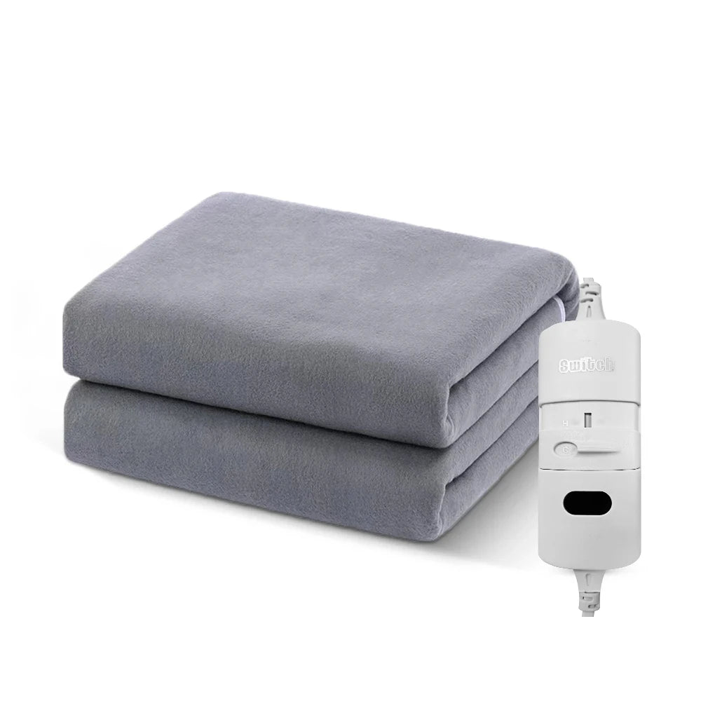 Double Electric Heating Blanket with Automatic Thermostat – 220V Bed Warmer Mattress Pad with EU Plug