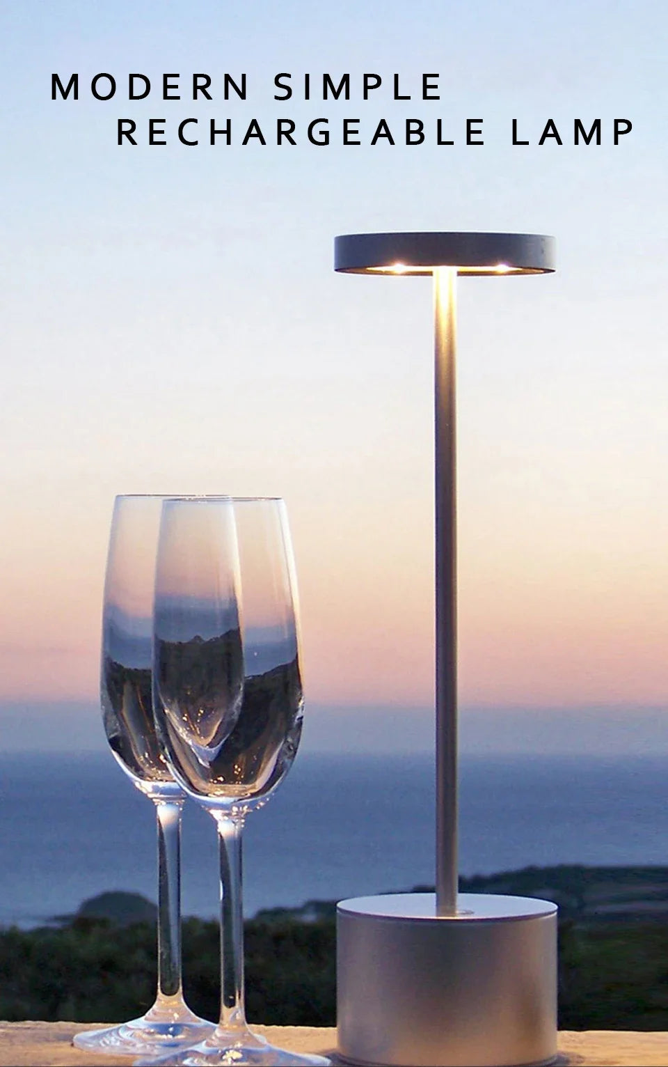 Rechargeable LED Night Light Table Lamp – Portable USB Desk Lamp for Bedroom, Restaurant, Hotel, Bar, and Living Room Decor &nbsp;