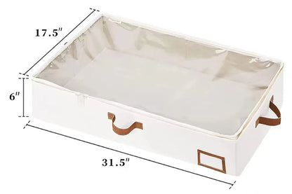 4-Pack Foldable Underbed Storage Boxes for Clothes – Durable Clothes Organizer with Sturdy Frame and Thick Fabric