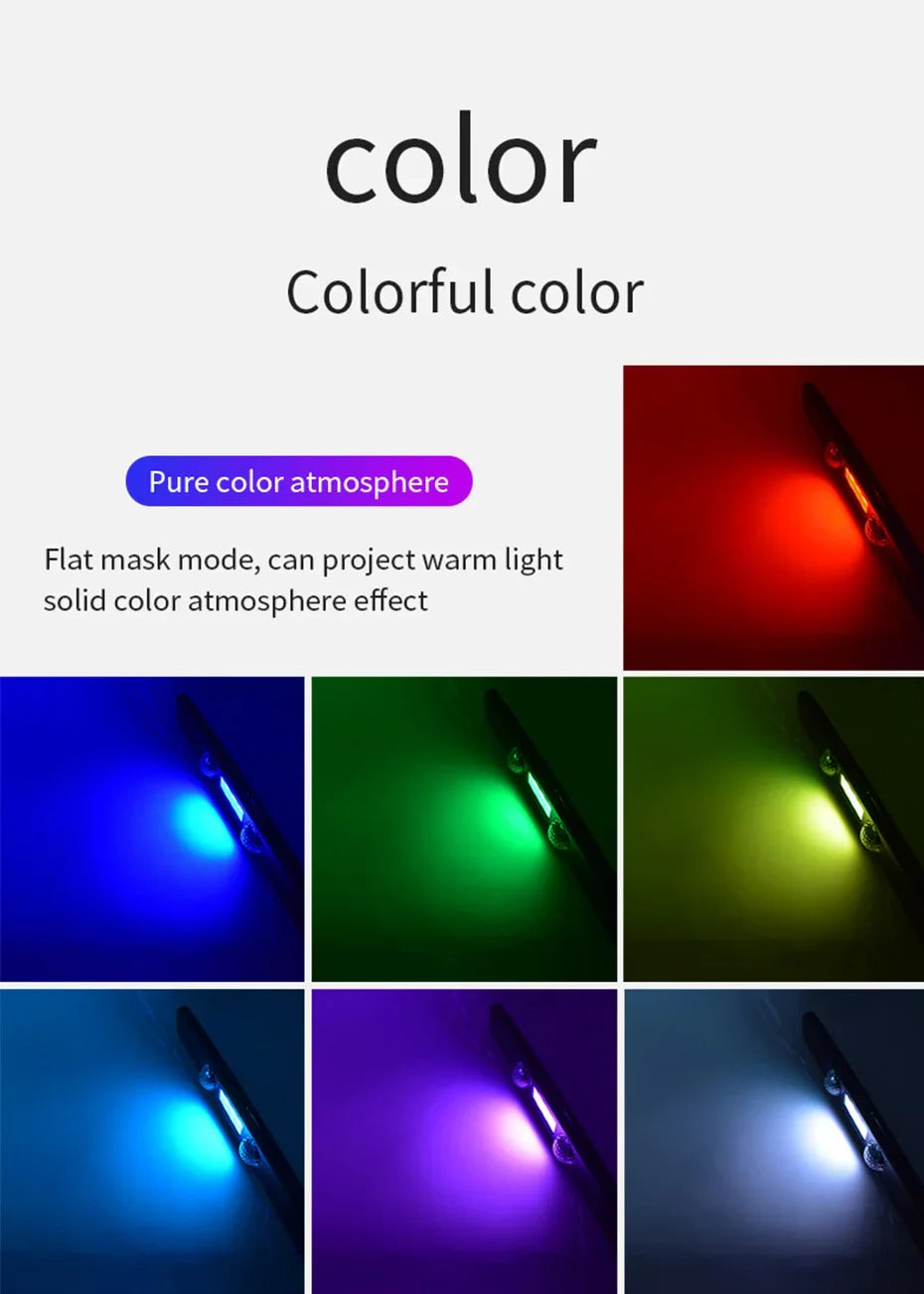 BLALION Wireless RGB LED Car Ambient Light – USB Rechargeable Star Projector with Voice Control for Interior &amp; Party Decoration