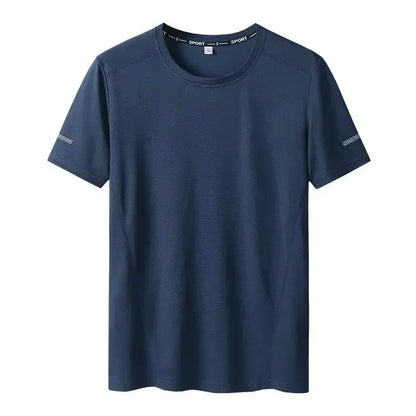 Plus Size Men’s Quick-Dry Oversized T-Shirt, Round Neck, Short Sleeve, Available in 5XL and 6XL