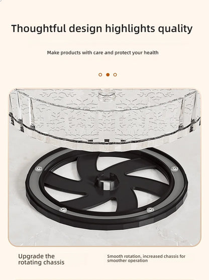 360° Rotatable Non-Slip Storage Rack for Kitchen and Bathroom — Spice, Cosmetic, and Cabinet Organizer Tray