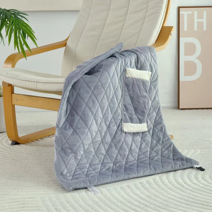 Single Battery-Powered USB Heated Blanket, Washable and Rechargeable Electric Throw for Family Use