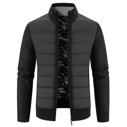 Men's Knit Baseball Jacket – Autumn Winter Casual Business Pullover Sweater, Korean Style Windbreaker Jumper