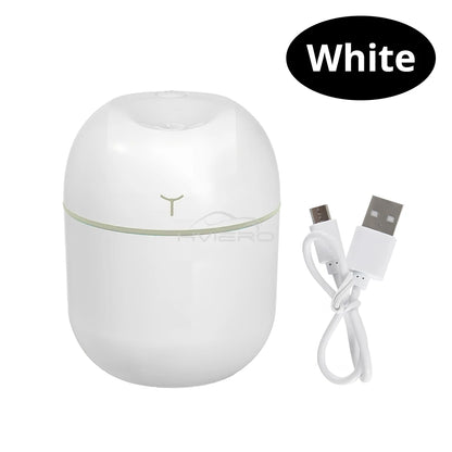 Mini USB Ultrasonic Air Humidifier – 220ML Portable Aromatherapy Diffuser &amp; Mist Maker for Car and Home with Anion Purification