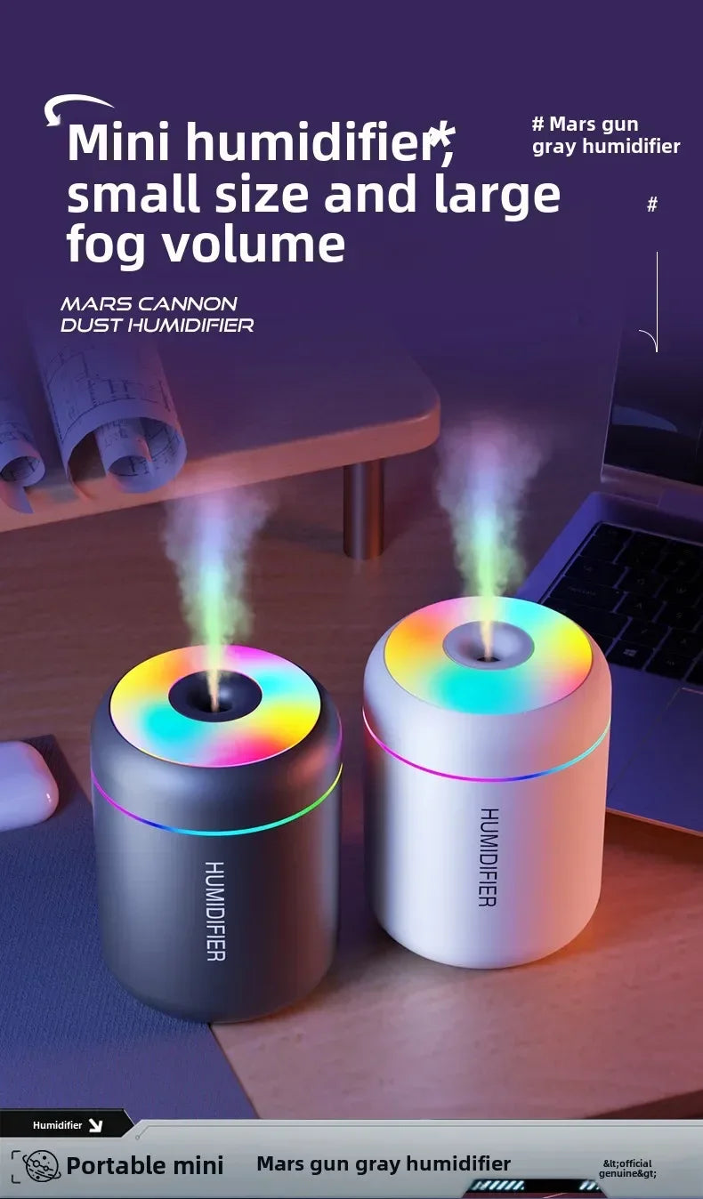 Mini USB Electric Air Humidifier 180ML with Aroma Diffuser, Essential Oil Purifier, and Aromatherapy Mist for Home and Bedroom