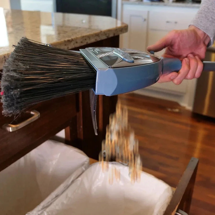 Smart Cordless Floor Sweeper – 2-in-1 Broom & Vacuum Cleaner with Dust Collection, Lazy Handheld Design for Effortless Cleaning