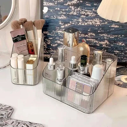 Desktop Cosmetic Organizer – Storage Box for Lipstick, Nail Polish, Jewelry, Brushes & Skincare Essentials
