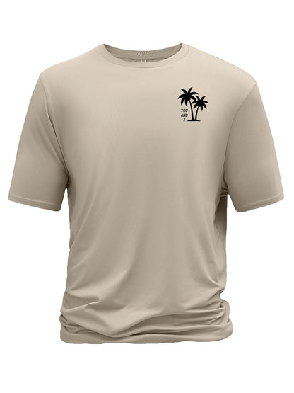 Men’s Summer Casual Crew Neck T-shirt with Unique Geometric Graphic Print — Short Sleeve Outdoor Top