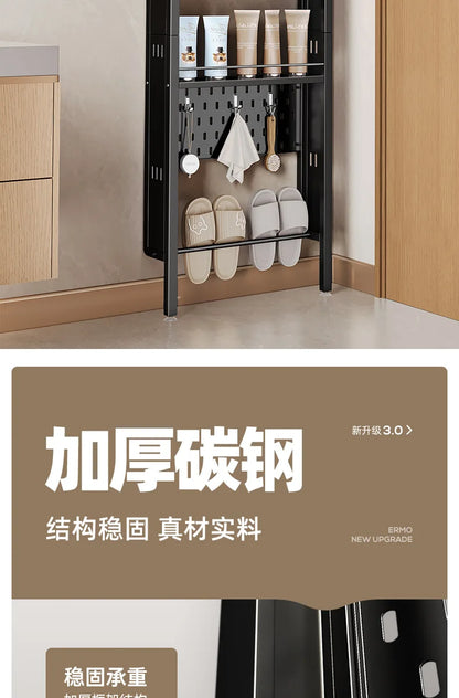 Wall-Mounted Bathroom Corner Shelf – Perforated Organizer Rack for Shampoo, Toothbrush, and Toiletries