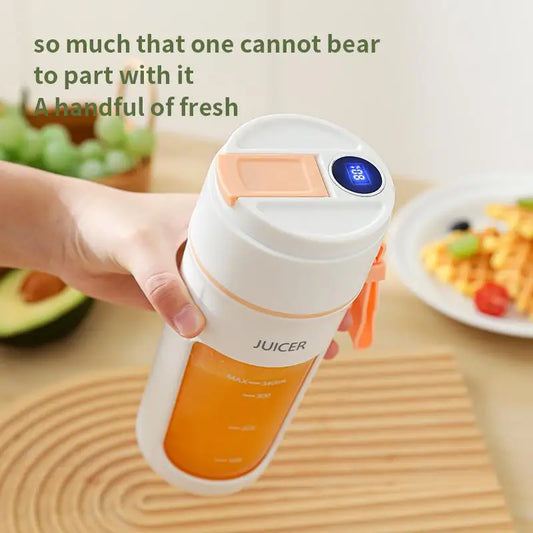 Mini Portable Electric Juicer Blender – Multifunctional Fruit Extractor with 6 Blades and 1200mAh Battery for Smoothies and Mixing