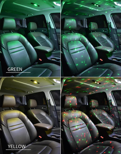 BLALION Wireless RGB LED Car Ambient Light – USB Rechargeable Star Projector with Voice Control for Interior &amp; Party Decoration