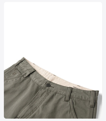 SIMWOOD 2025 Spring-Summer Men's Loose Straight Chinos – 100% Cotton, 320gsm, Smart Casual Lightweight Trousers
