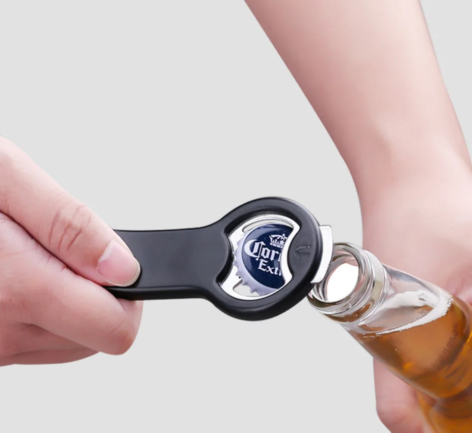 2-in-1 Magnetic Beer and Can Opener – Portable Bottle Cap & Can Opening Tool for Kitchen and Bar Use