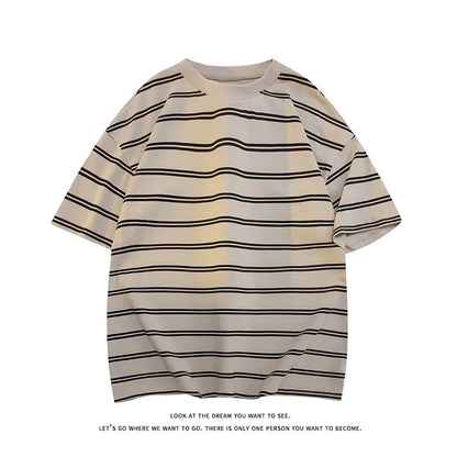 Men’s Striped Cotton T-Shirt – Casual Summer Fashion Tee, Oversized Fit, Available Up to 5XL, Funny and Stylish Design &nbsp;