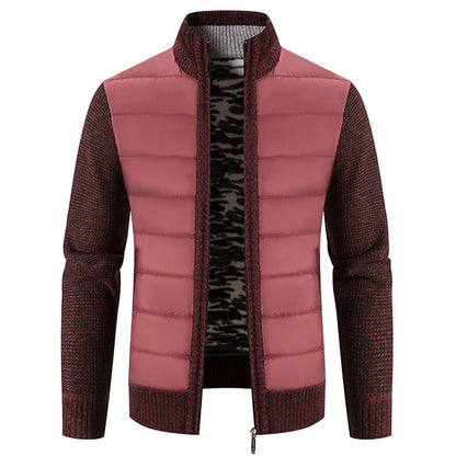 Men's Knit Baseball Jacket – Autumn Winter Casual Business Pullover Sweater, Korean Style Windbreaker Jumper