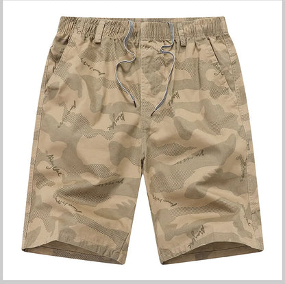 Men’s Relaxed Fit Sweat Shorts – Elastic Waist Cotton Cargo Gym Shorts with Drawstring, Casual and Comfortable
