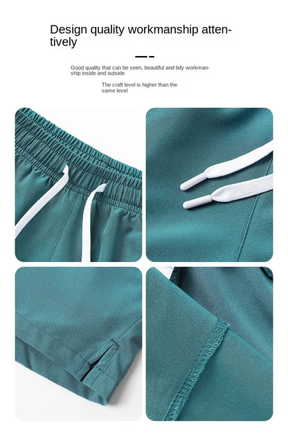 2024 Summer Trending 3-in-1 Sports Shorts – Unisex Running Pants with Zippered Pockets, Ideal for Couples