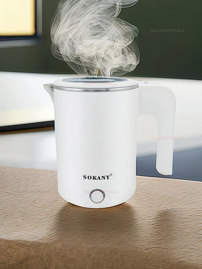 500ML Portable Electric Travel Kettle – Stainless Steel Water Boiler for Tea, Coffee, and More – Ideal for Home, Hotel &amp; Kitchen Use