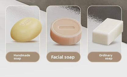 Wall-Mounted Punch-Free High-End Soap Box with Drainage – Household Soap Rack and Storage
