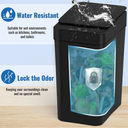 12L Smart Touchless Trash Can – Automatic Motion Sensor Waste Bin with Lid, Waterproof Electric Garbage Bin for Bathroom &amp; Kitchen