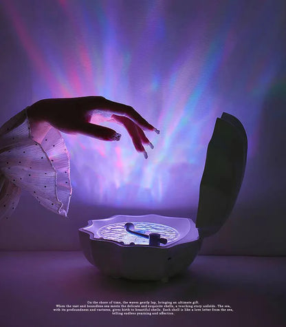 Retro-Style Portable Bluetooth Speaker with Colorful Light Projection & White Noise – Wireless Music Player & Sleep Aid